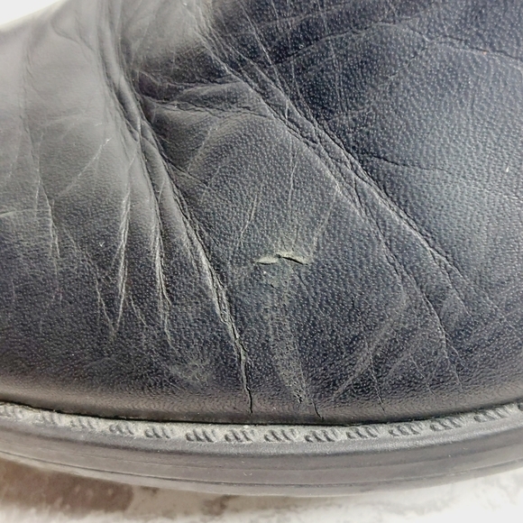 Franco Sarto Tahini Black Leather Elastic Gore Winter Boots I863 - Picture 13 of 14